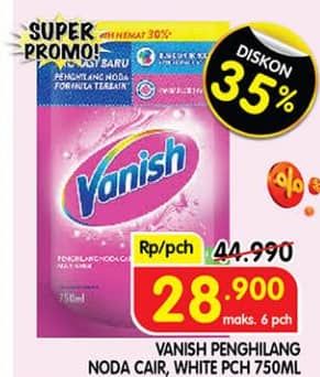 Promo Harga Vanish Penghilang Noda Cair Pink, Putih 750 ml - Superindo