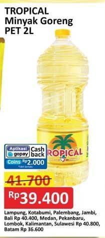 Promo Harga Tropical Minyak Goreng 2000 ml - Alfamart