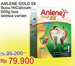 Promo Harga ANLENE Gold Plus 5x Hi-Calcium All Variants 650 gr - Indomaret