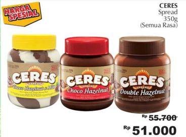 Promo Harga CERES Choco Spread All Variants 350 gr - Giant