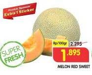 Promo Harga Melon Red Sweet per 100 gr - Superindo