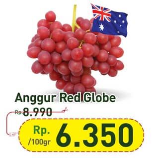 Promo Harga Anggur Red Globe per 100 gr - Hypermart