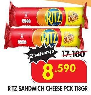 Promo Harga RITZ Sandwich Cheese 118 gr - Superindo