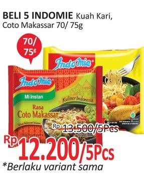 Promo Harga INDOMIE Mi Kuah Kari Ayam, Coto Makassar 72 gr - Alfamidi