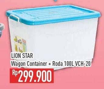 Promo Harga Lion Star Wagon Container + Roda VCH-20 100000 ml - Hypermart