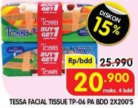 Promo Harga Tessa Facial Tissue TP 06 200 pcs - Superindo