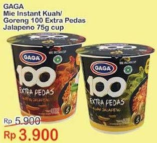 Promo Harga GAGA 100 Extra Pedas Goreng Jalapeno, Kuah Jalapeno 75 gr - Indomaret