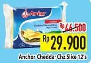 Promo Harga Anchor Cheddar Cheese Slice Original 12 pcs - Hypermart