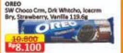 Promo Harga Oreo Biskuit Sandwich Chocolate, Ice Cream Blueberry, Vanilla 119 gr - Alfamart