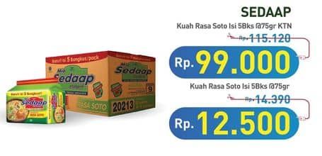 Promo Harga Sedaap Mie Kuah Soto per 40 pcs 75 gr - Hypermart