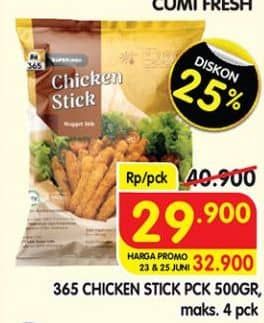 Promo Harga 365 Chicken Stick 500 gr - Superindo