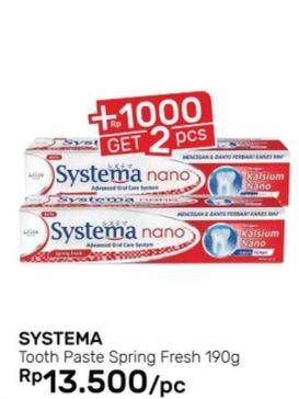 Promo Harga SYSTEMA Toothpaste  Nano Spring Fresh 190 gr - Guardian