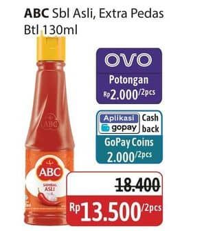 Promo Harga ABC Sambal Extra Pedas, Asli 135 ml - Alfamidi