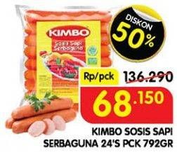 Promo Harga Kimbo Sosis Sapi Serbaguna 792 gr - Superindo