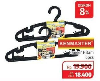 Promo Harga KENMASTER Hanger Hitam 6 pcs - Lotte Grosir