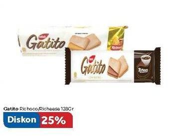 Promo Harga NABATI Gatito Lidah Kucing Coklat, Keju 128 gr - Carrefour