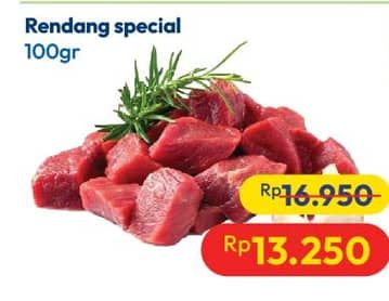 Promo Harga Daging Rendang Sapi Special per 100 gr - Hypermart