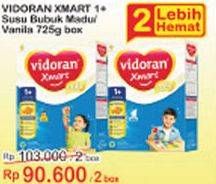 Promo Harga VIDORAN Xmart 1+ Madu, Vanilla per 2 box 725 gr - Indomaret