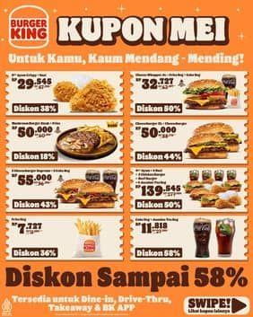 Promo Harga Kupon Mei  - Burger King