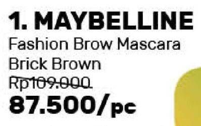 Promo Harga MAYBELLINE Fashion Brow Mascara Brick Brown  - Guardian
