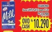 Promo Harga DIAMOND Milk UHT Full Cream 1 ltr - Hypermart