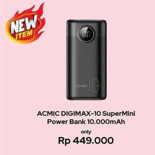Promo Harga Acmic DIGIMAX-10 SuperMini Power Bank 10.000mAh  - Erafone