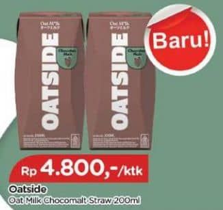 Promo Harga Oatside UHT Milk Chocomalt With Straw 200 ml - TIP TOP