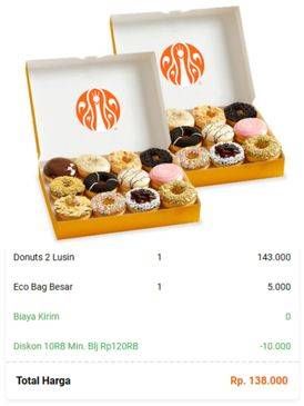 Promo Harga Donuts 2 Lusin  - JCO