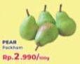 Promo Harga Pear Packham per 100 gr - Yogya