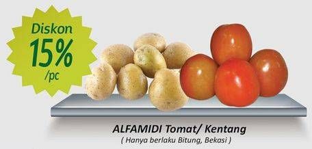 Promo Harga ALFAMIDI Tomat/Kentang  - Alfamidi