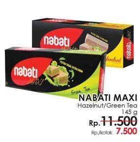 Promo Harga NABATI Maxi Hazelnut, Green Tea 145 gr - Lotte Grosir