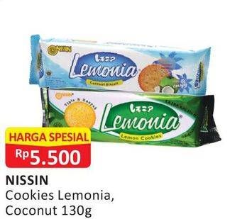 Promo Harga NISSIN Cookies Lemonia Coconut, Lemon 130 gr - Alfamart