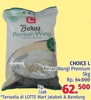 Promo Harga Choice L Beras Wangi Premium 5 kg - LotteMart