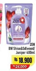 Promo Harga ZEN Anti Bacterial Body Wash Shiso Sandalwood, Red Shiso Juniper Berries 400 ml - Alfamart