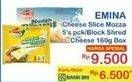 EMINA Cheese Slice Mozza 5's /Block Shred Cheese 160g