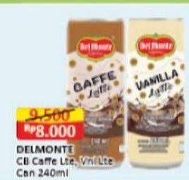 Promo Harga Del Monte Latte Caffe Latte, Vanilla Latte 240 ml - Alfamart