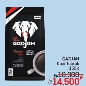 Promo Harga Gadjah Kopi Tubruk Asli 150 gr - LotteMart