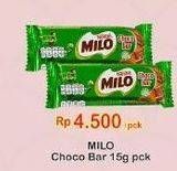Promo Harga MILO Choco Bar 15 gr - Indomaret