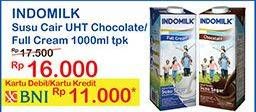 Promo Harga Indomilk Susu UHT Cokelat, Full Cream Plain 1000 ml - Indomaret