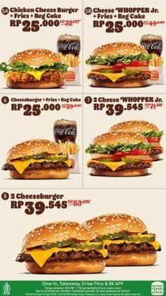 Promo Harga Paket Burger di Kupon Maret  - Burger King
