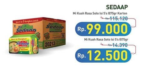 Promo Harga Sedaap Mie Kuah Soto per 5 pcs 75 gr - Hypermart