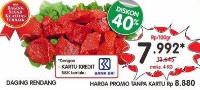 Promo Harga Daging Rendang Sapi per 100 gr - Superindo