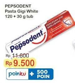 Promo Harga Pepsodent Pasta Gigi Pencegah Gigi Berlubang White 150 gr - Indomaret