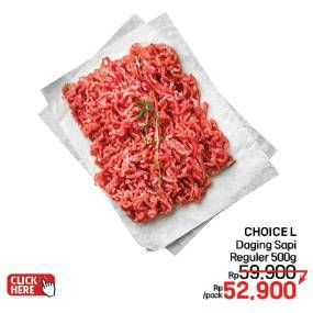 Promo Harga Choice L Daging Giling Sapi 500 gr - LotteMart
