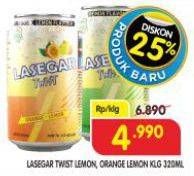 Promo Harga Lasegar Twist Larutan Penyegar Orange Lemon 320 ml - Superindo