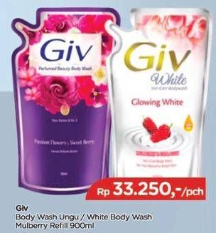 Promo Harga GIV Body Wash Passion Flowers Sweet Berry, Mulberry Collagen 900 ml - TIP TOP
