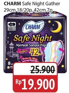 Promo Harga Charm Safe Night Wing 29cm, Gathers 42cm 8 pcs - Alfamidi