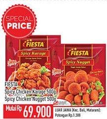 Promo Harga FIESTA Spicy Chicken Karage / Nugget 500gr  - Hypermart