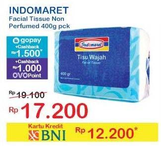 Promo Harga Indomaret Facial Tissue Non Perfumed 400 gr - Indomaret