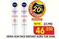 Promo Harga NIVEA Sun Face Serum Protect & White SPF 50+ Instant Aura 30 ml - Superindo